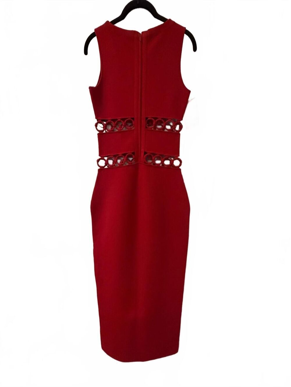 NWT Cult Gaia River Cutout Embellished Stretch Knit Midi Dress Merlot Size XS - Picture 6 of 12